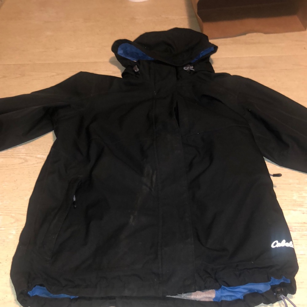 Cabelas black windbreaker medium